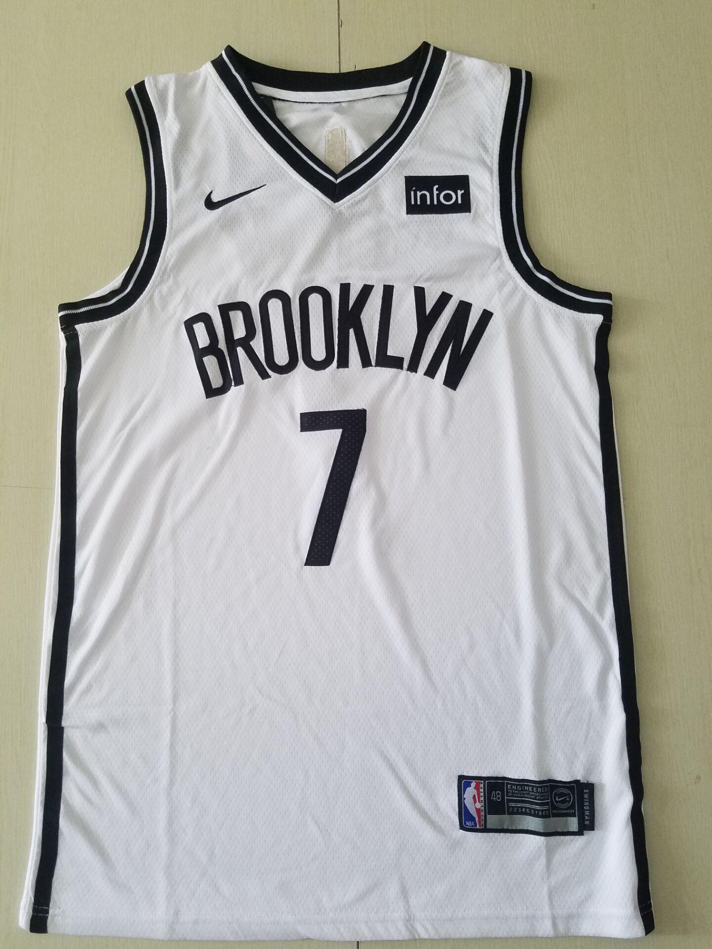 Youth Brooklyn Nets 7 Burant white Nike Game NBA Jerseys